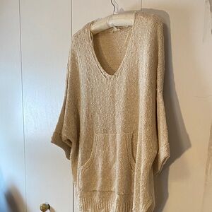 Elegant Beige V-Neck Sweater